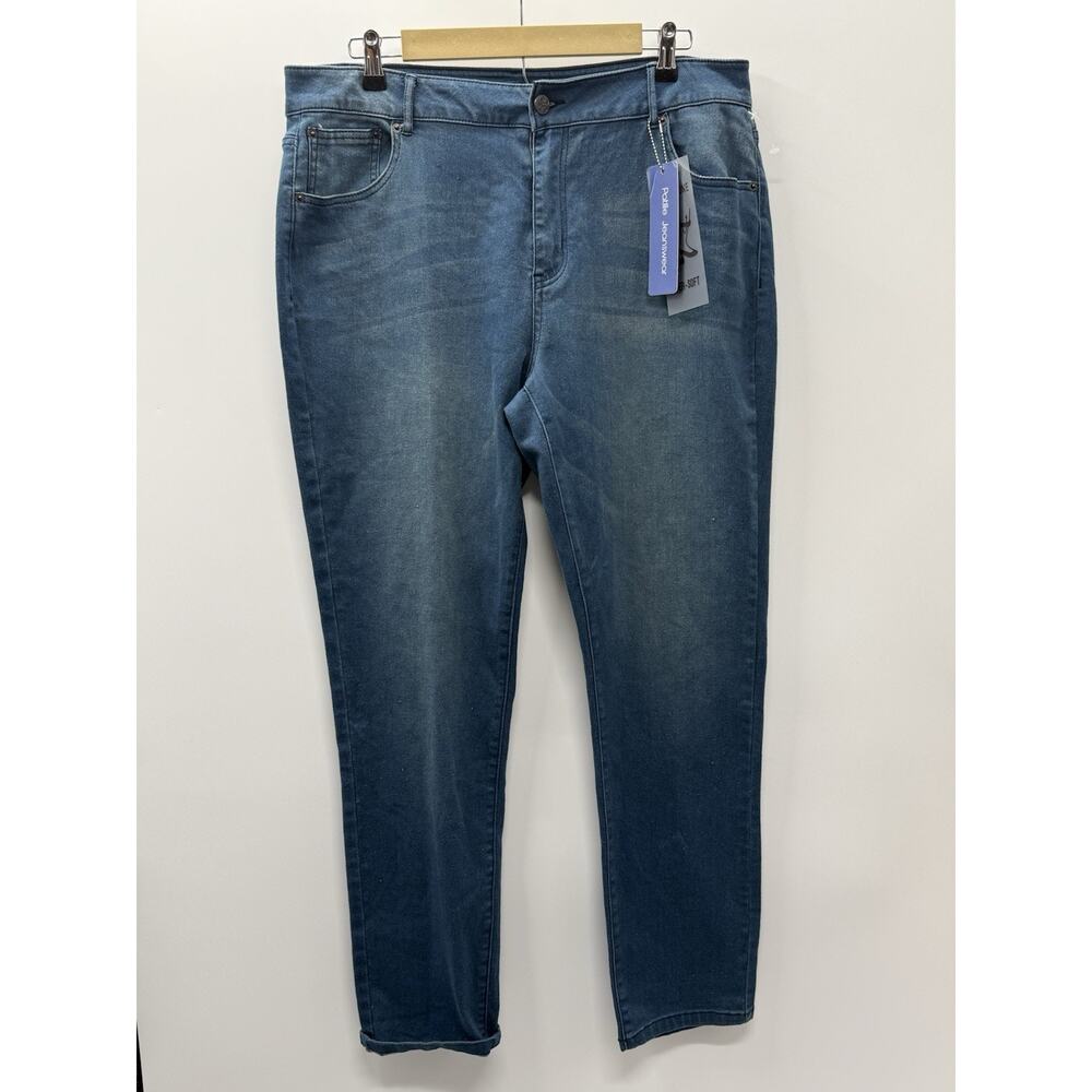 Patille Jeanswear Women’s Blue Skinny Jeans Size 14 Mid Rise Stretch Denim Pants